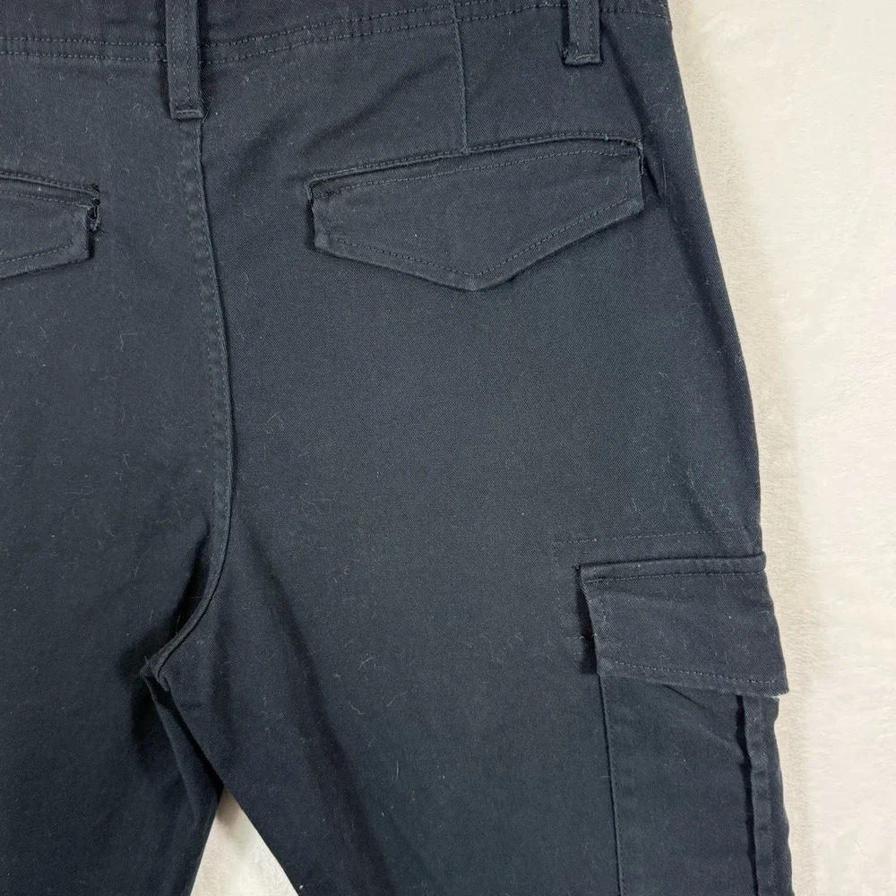 US Polo Assn Mens Black‎ Cargo Pants Activate Stretch Utility Straight Leg L30